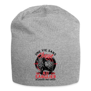 Une Vie Sans Chasse Au Sanglier - Bonnet en jersey - gris chiné - Devant