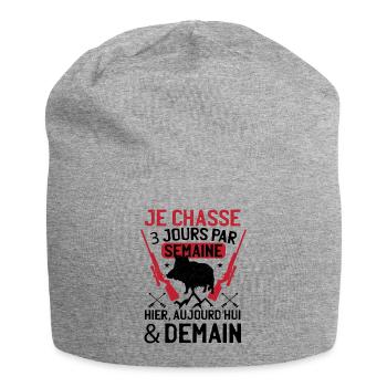 Chasse Humour Chasseur - Bonnet en jersey - gris chiné - Devant