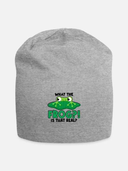Rotäugiger Laubfrosch Niedliches - Jersey-Beanie - Grau meliert