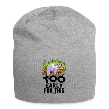tired sloth snores Sloth - Jersey Beanie - heather grey - Front