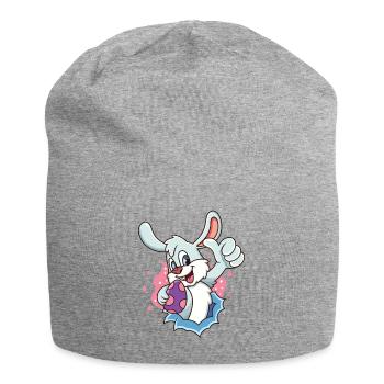 Osterhase - Jersey-Beanie - Grau meliert - Vorne