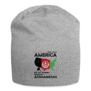 Né en Afghanistan Afghanistan Américains USA - Bonnet en jersey - gris chiné - Devant