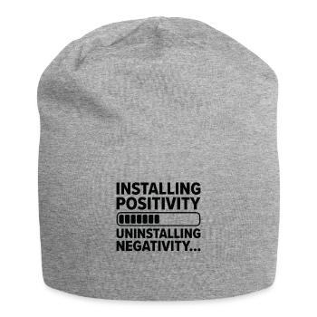 Installieren Optimistische Menschen Glück Positiv - Jersey-Beanie - Grau meliert - Vorne