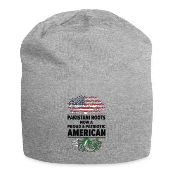 Born Pakistani Pakistan American USA Citizenship - Jersey Beanie - heather grey - Front