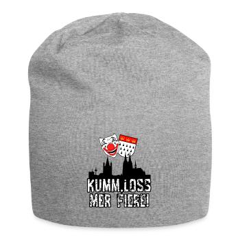 Karneval Kostüm Kölle Alaaf Köln loss mer fiere! - Jersey-Beanie - Grau meliert - Vorne