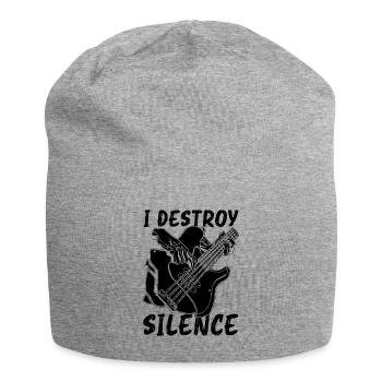 I Destroy Silence Guitarist Bass Line Bass Player - Jersey-Beanie - Grau meliert - Vorne