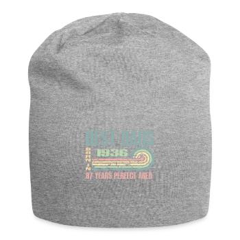The best fathers were born in 1936, 87 years old, - Jersey Beanie - heather grey - Front