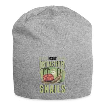 Easily distracted by Snails Schnecke - Jersey-Beanie - Grau meliert - Vorne