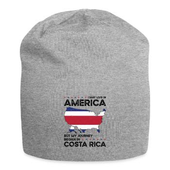Born Costa Rican Costa Rica American USA - Jersey Beanie - heather grey - Front