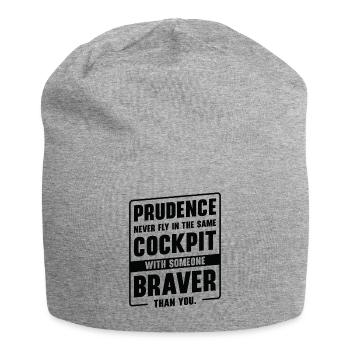 Prudence Wisdom Quotes Pilot Philosophy - Jersey Beanie - heather grey - Front