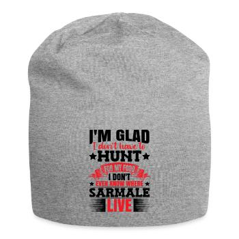 Je ne sais pas où habite Sarmale - Bonnet en jersey - gris chiné - Devant