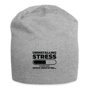 Deinstallation von Stress Meditieren Yoga - Jersey-Beanie - Grau meliert - Vorne