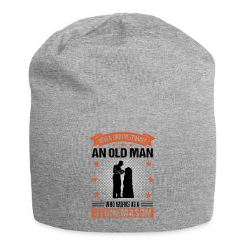 Stonemason Old Man Saying Men's Gift - Jersey Beanie - heather grey - Front