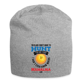 Je ne sais pas où habite Mamaliga - Bonnet en jersey - gris chiné - Devant