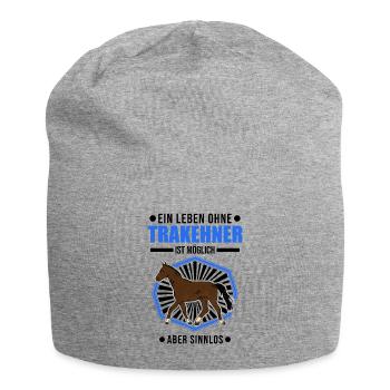 A life without Trakehner is possible But pointless - Jersey Beanie - heather grey - Front