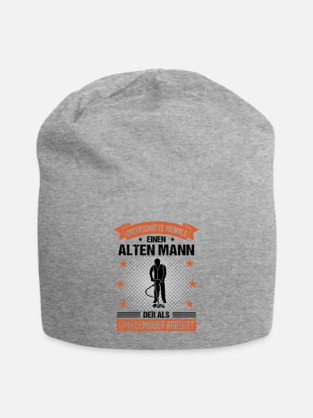 Straßenbauer Alter Mann Spruch Herren Geschenk - Jersey-Beanie - Grau meliert