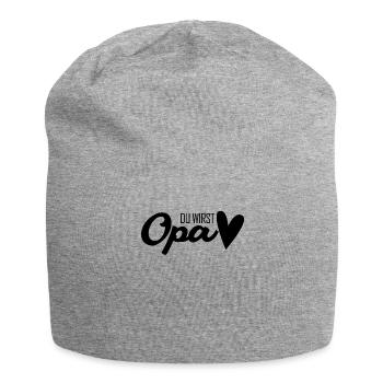 Opa - Opa werden - Bald Opa - Jersey-Beanie - Grau meliert - Vorne