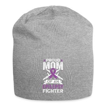 Mutter Einer Mutter Einer Epilepsie-kämpferin - Jersey-Beanie - Grau meliert - Vorne