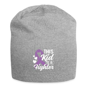 Épilepsie Kid Ruban violet Épilepsie épileptique - Bonnet en jersey - gris chiné - Devant
