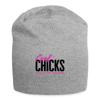 Karate Shirt, Cool Chicks Übung Karate Tee, - Jersey-Beanie - Grau meliert - Vorne