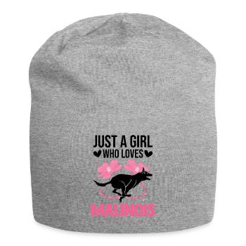 Malinois Girl Belgian Shepherd - Jersey Beanie - heather grey - Front