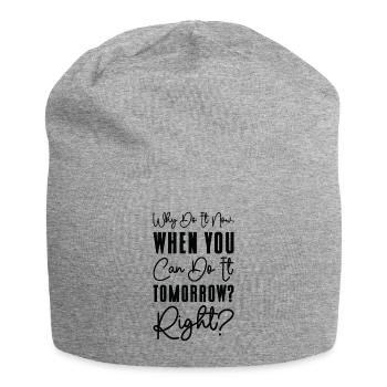 Prokrastinator Entspannung Typografie Arbeit - Jersey-Beanie - Grau meliert - Vorne
