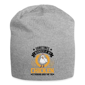 Poulets Élevage de poulets Éleveur de poulet - Bonnet en jersey - gris chiné - Devant
