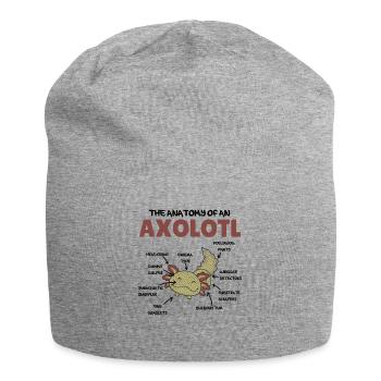 Axolotl Explication Anatomie d’un Axolotl - Bonnet en jersey - gris chiné - Devant