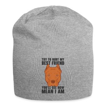 Mean Pet Pitbull Hundehalter American Bully - Jersey-Beanie - Grau meliert - Vorne