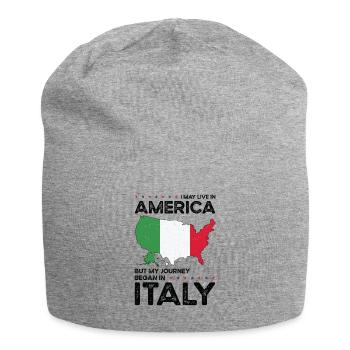 Né en Italie Italie États-Unis - Bonnet en jersey - gris chiné - Devant