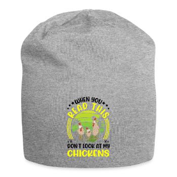 Poulets Élevage de poulets Éleveur de poulet - Bonnet en jersey - gris chiné - Devant