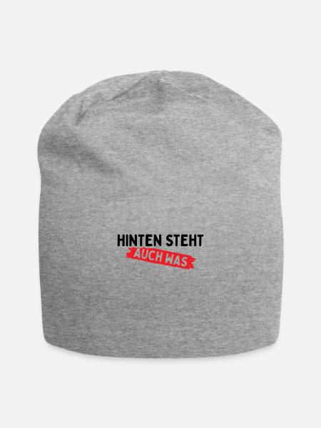 Hinten Steht Auch Was - Jersey-Beanie - Grau meliert
