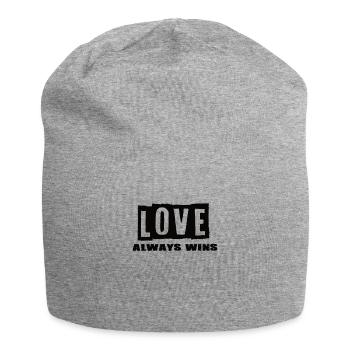 Love - Jersey-Beanie - Grau meliert - Vorne