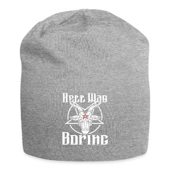 Satan Beelzebub Devil Gothic Pentagram Mystical - Jersey Beanie - heather grey - Front