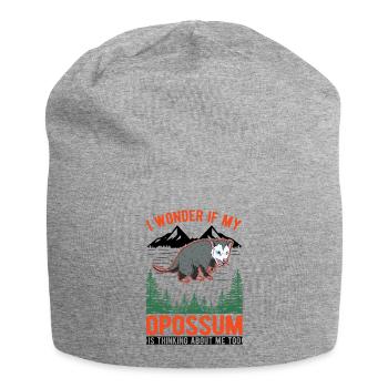 Opossum Cadeau Marsupial Opossum - Bonnet en jersey - gris chiné - Devant