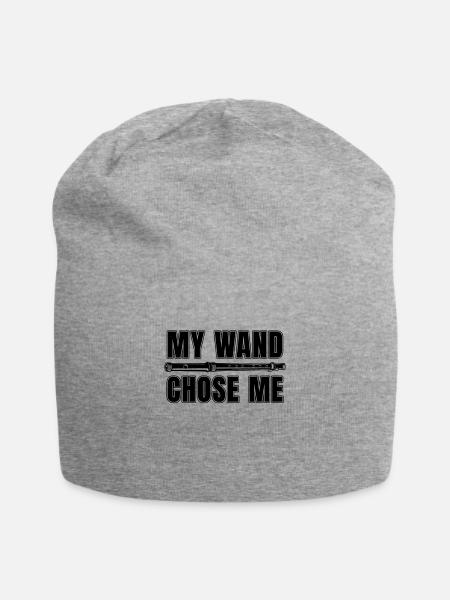 My Wand Chose Me Flutes Woodwind Lovers Flutist - Jersey-Beanie - Grau meliert