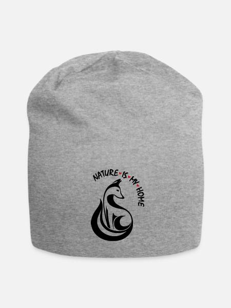 Fuchs Natur Heimat Wald Umwelt Klima Wildtiere - Jersey-Beanie - Grau meliert