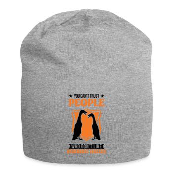 Indian Running Duck Gift Running Duck - Jersey Beanie - heather grey - Front