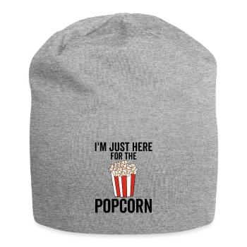 Je suis juste là pour le pop-corn - Bonnet en jersey - gris chiné - Devant