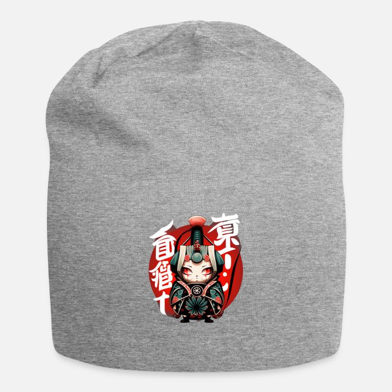 Samurai Geisha Roboter - Jersey-Beanie - Grau meliert