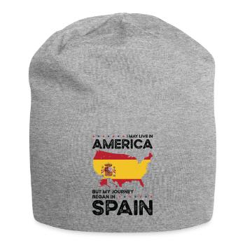 Born Spanish Spain American USA Citizenship - Jersey Beanie - heather grey - Front