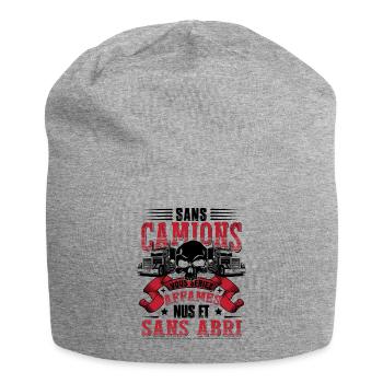 Camion Humour Poids Lourd Cadeau - Bonnet en jersey - gris chiné - Devant