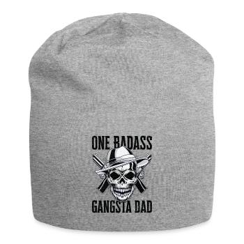 Badass Papa Gangsta Crâne Enfants Grand-père Enfants - Bonnet en jersey - gris chiné - Devant