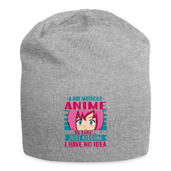 Anime Girl Manga Eyes Un jour sans anime - Bonnet en jersey - gris chiné - Devant