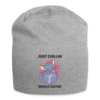 Chinchilla Wildlife Haustier Nagetier Essen - Jersey-Beanie - Grau meliert - Vorne