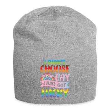 Gay Pride - Jersey-Beanie - Grau meliert - Vorne
