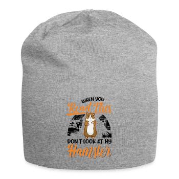Hamster Gift Golden Hamster Hamster - Jersey Beanie - heather grey - Front