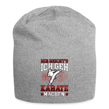 Geh Karate machen Karateka asiatischer Kampfsport - Jersey-Beanie - Grau meliert - Vorne