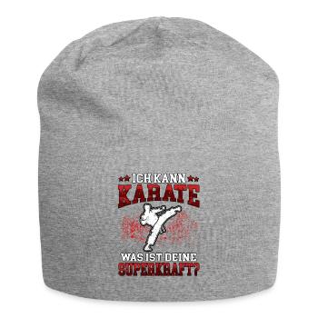 Ich kann Karate Karateka asiatischer Kampfsport - Jersey-Beanie - Grau meliert - Vorne