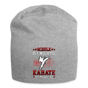 Karate wichtiger Karateka asiatischer Kampfsport - Jersey-Beanie - Grau meliert - Vorne